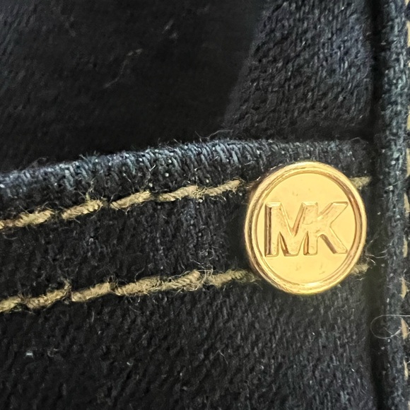 Michael Kors Women's Selma Bootcut split hem High Rise Jeans Size 12 P dark wash - Picture 5 of 15